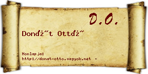 Donát Ottó névjegykártya